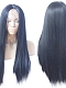 Evahair Fashion Style Blue Long Curly Synthetic Wig