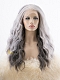 Granny Grey Fashion Wavy Synthetic Lace Front Wig