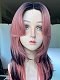 Preorder--Evahair 2021 New Style Grayish Pink and Black Mixed Color Medium Straight Synthetic Lace Front Wig