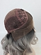 Grey Ombre Wavy Medium Length Synthetic Lace Front Wig