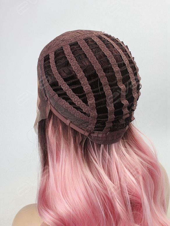 2016 Hot Instagram Color Ombre Pastel Pink Synthetic Lace Front Wig
