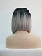 EvaHair Angled Cut Grey Ombre Color 2016 Fashion Bob Synthetic Wig