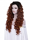 Sexy Curly Brown Heat Friendly Synthetic Hair Wig with Glueless Lace Front Cap