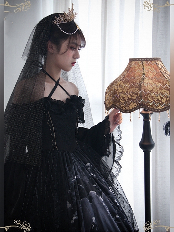 Evahair Vintage Angel printed lolita dress JSK