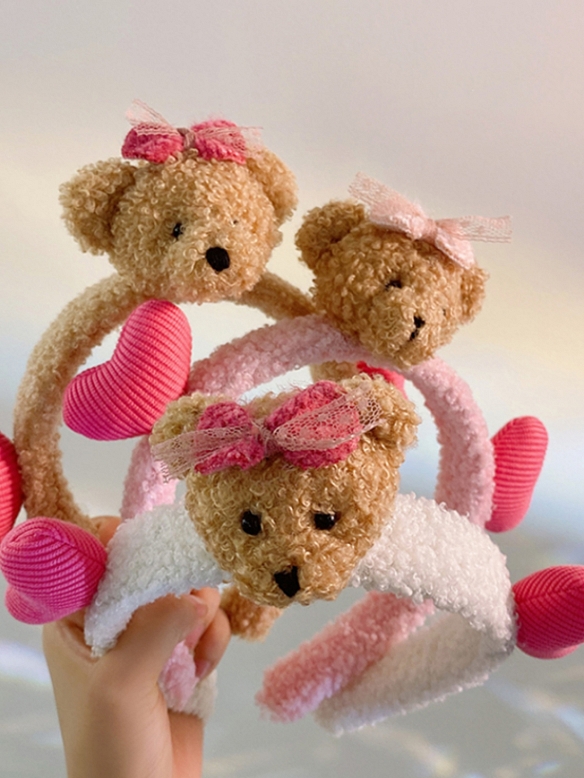 Evahair Cute Little Bear Furry Hairpin
