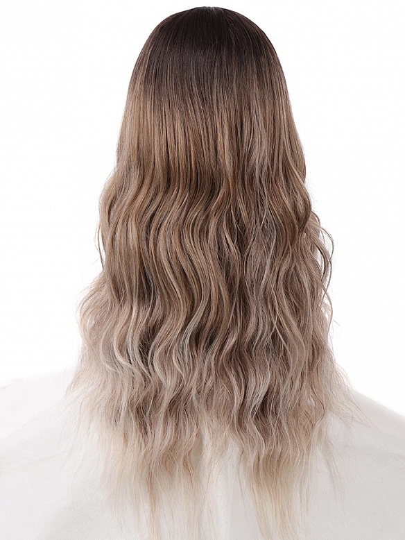 Evahair Fashion Style Sexy Brown Long wavy Synthetic Wig