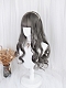 Evahair Grey Long Wavy Synthetic Wig with Bangs