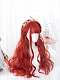Evahair Cute Red Long Wavy Synthetic Wig with Bangs