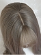 Evahair Ash Light Brown Long Synthetic Wig with Wispy Bangs