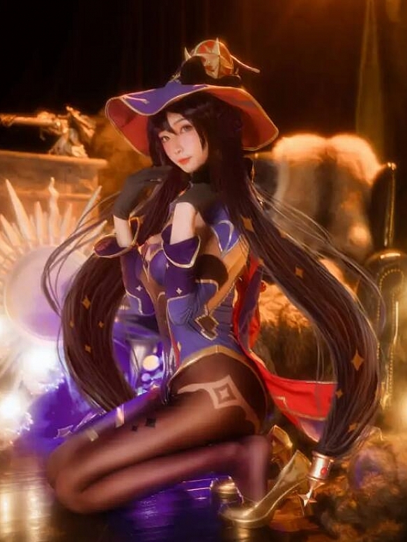 Evahair Genshin Impact Mona cosplay costume