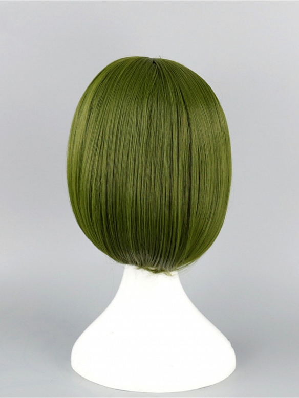 Evahair Cute Green Bob Straight Synthetic Wig with Bangs