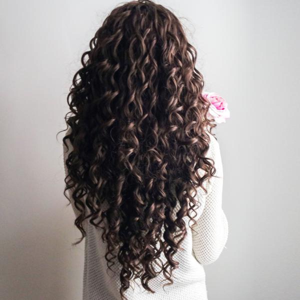 Dark Brown Long Curly Synthetic Lace Front Wig - All Synthetic Wigs ...