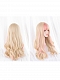 Evahair 2021 New Style Blonde and Pink Mixed Color Long Wavy Synthetic Wig with Bangs