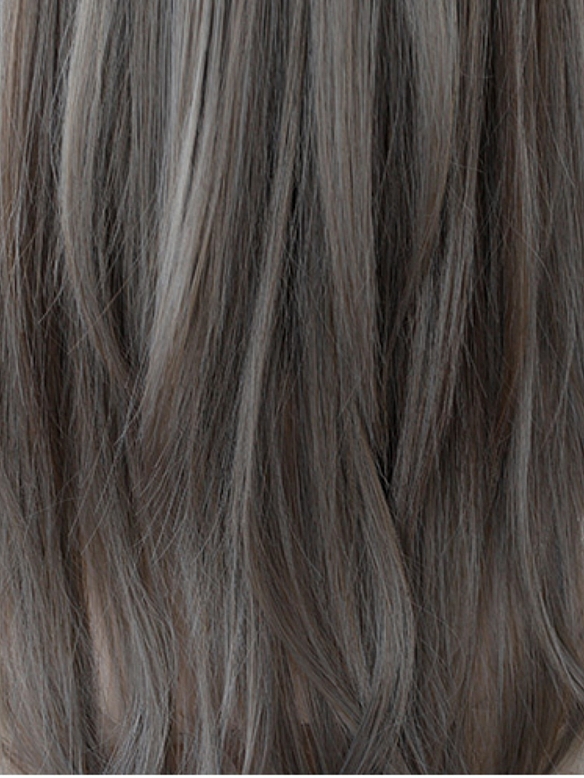 Evahair 2021 New Style Grey Medium Straight Synthetic Lace Wig