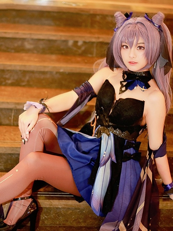 Evahair Genshin Impact new style Keqing cosplay costume
