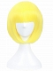Evahair 2022 New Style Bright Yellow Short Straight Synthetic Wig with Bangs