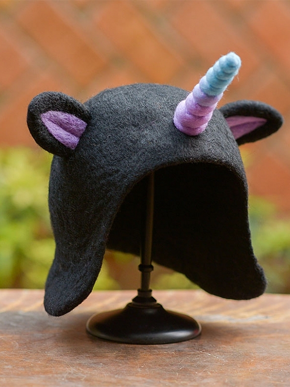 Magic Elf Unicorn Dark Mori Hat