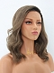 Ash Brown Shoulder Length Slight Wavy Synthetic Lace Front Wig