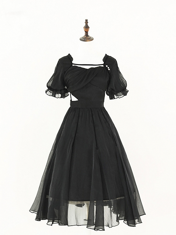 Black Punk Mesh Dress