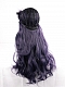 Evahair Grayish Purple Long Wavy Synthetic Wig with Bangs