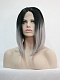 EvaHair Angled Cut Grey Ombre Color 2016 Fashion Bob Synthetic Wig