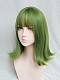 Evahair 2021 New Style Green Medium Straight Synthetic Wig with Bangs