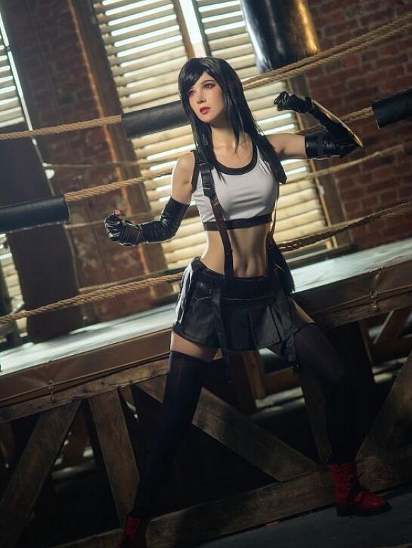 Evahair Final Fantasy VII Remastered Tifa cosplay costume