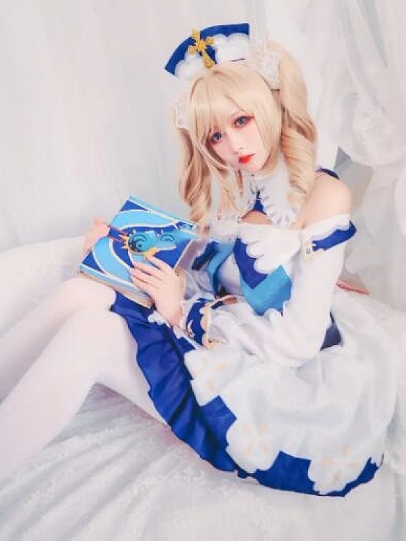Evahair fashion Genshin Barbara cosplay costume