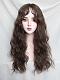 Evahair 2022 New Style Brown Long Wavy Synthetic Wig with Side Bangs