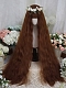 Evahair 2021 New Style Caramel Brown Super Long Wavy Synthetic Wig with Bangs