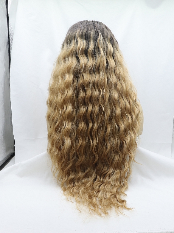 Grey to Blonde Ombre Lolita Synthetic Lace Front Wig